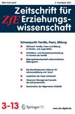 cover: Zeitschrift für Erziehungswissenschaft