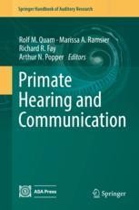 Book cover: Primate Hearing and Communication