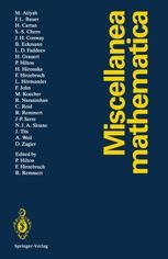 Book cover: Miscellanea Mathematica
