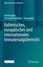 cover: Italienisches, europäisches und internationales Immaterialgüterrecht