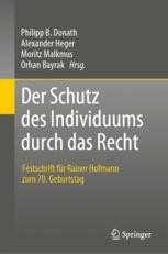 cover: Der Schutz des Individuums durch das Recht