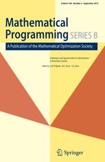 Journal cover: Mathematical Programming