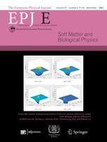 Journal cover: The European Physical Journal E