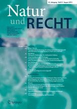 cover: Natur und Recht