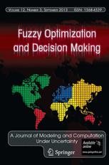 Journal cover: Fuzzy Optimization and Decision Making