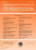 Journal cover: International Journal of Fracture