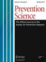 Journal cover: Prevention Science