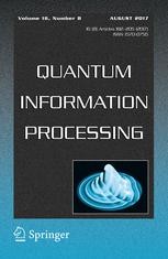 Journal cover: Quantum Information Processing