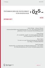 cover: Österreichische Zeitschrift für Soziologie