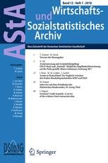 Journal cover: AStA Wirtschafts- und Sozialstatistisches Archiv