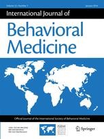 Journal cover: International Journal of Behavioral Medicine