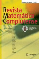 Journal cover: Revista Matemática Complutense