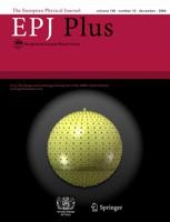 Journal cover: The European Physical Journal Plus