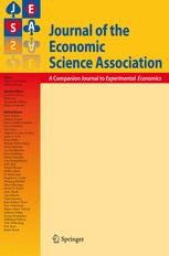 Journal cover: Journal of the Economic Science Association