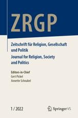 cover: Zeitschrift für Religion, Gesellschaft und Politik