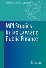 cover: MPI Studies in Tax Law and Public Finance