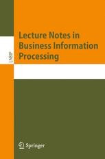 Series cover: Lecture Notes in Business Information Processing